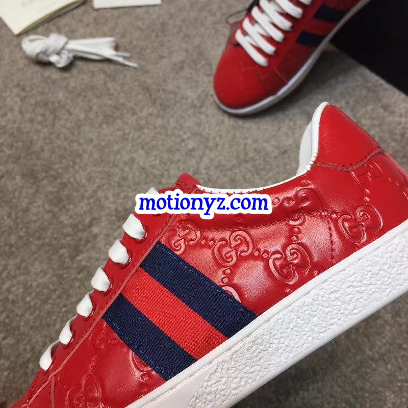 GC Ace Embroidered Sneaker Low Top Red